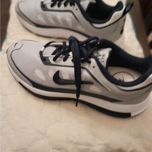 Nike Air Max AP Light Gray and Navy Sneakers